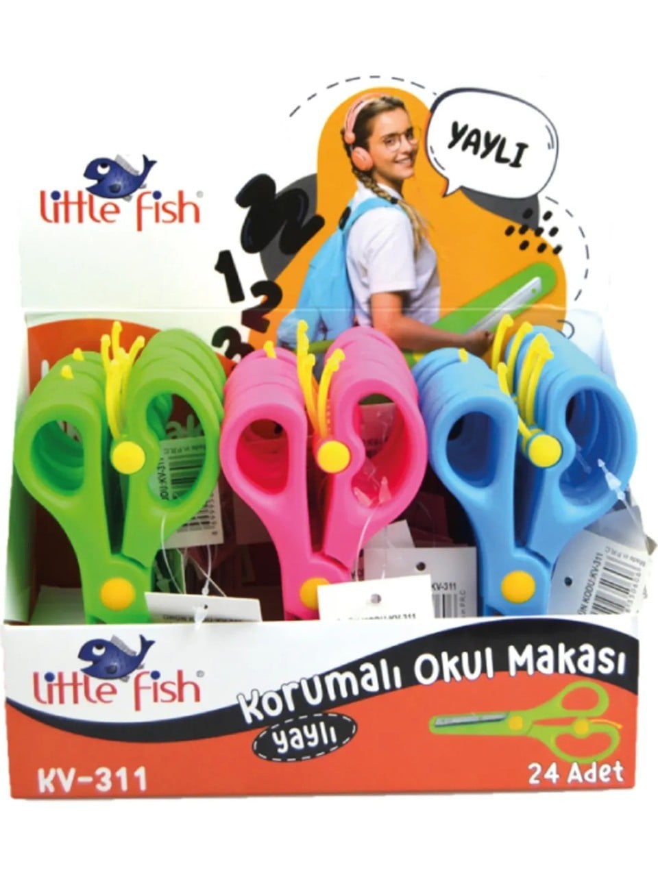 Korumalı Küt Uçlu Okul Makası 5 Adet