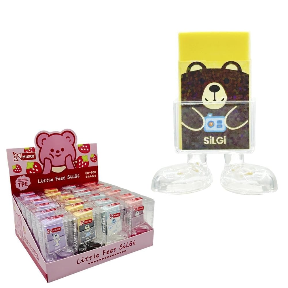 MİKRO STRAWBERRY BEAR LİTTLE FEET SİLGİ 