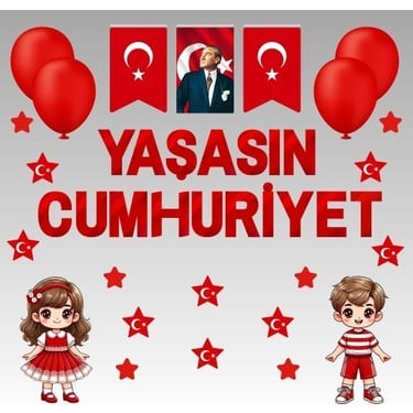 Okul Sınıf Süsleme Seti - Yaşasın Cumhuriyet