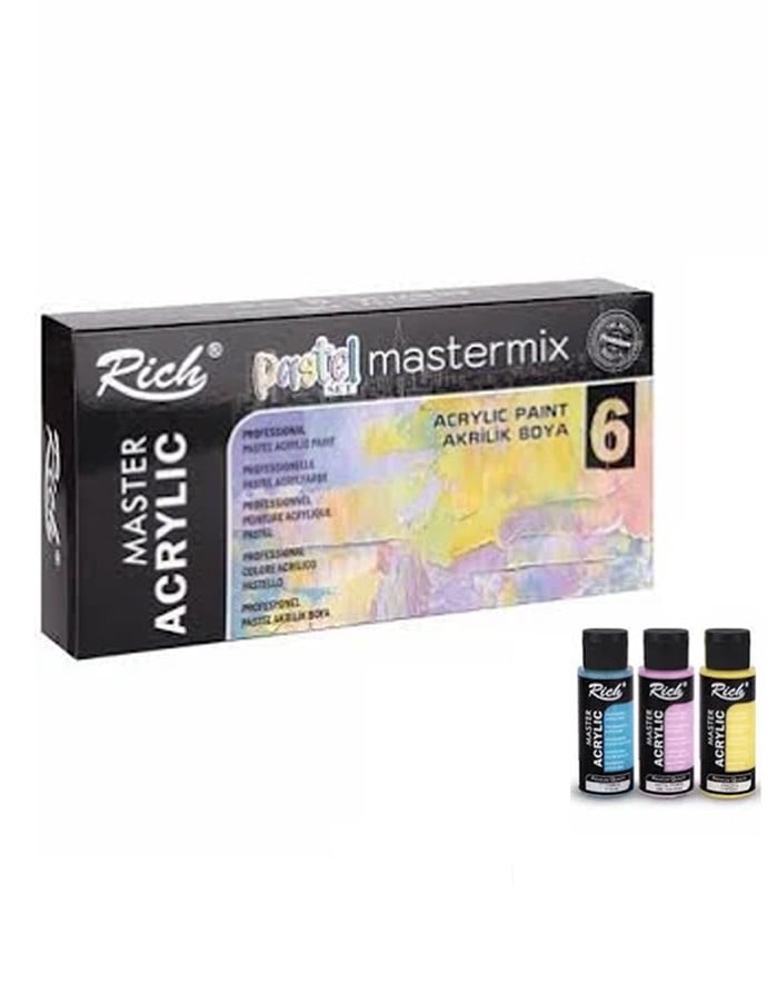 RİCH MASTERMİX 60 CC AKRİLİK BOYA PASTEL 6'LI 