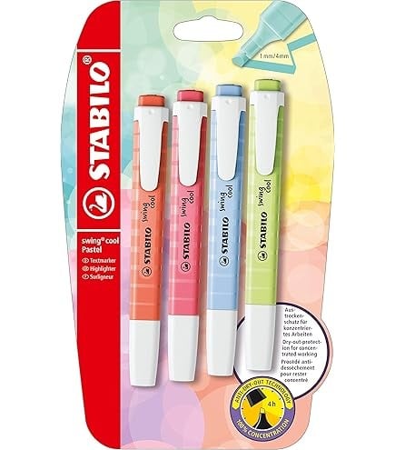 Stabilo Swing Cool 4'lü Pastel Renkler