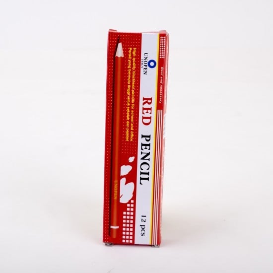 Unopen Red Pencıl 12 ADET Kırmızı  Kalem