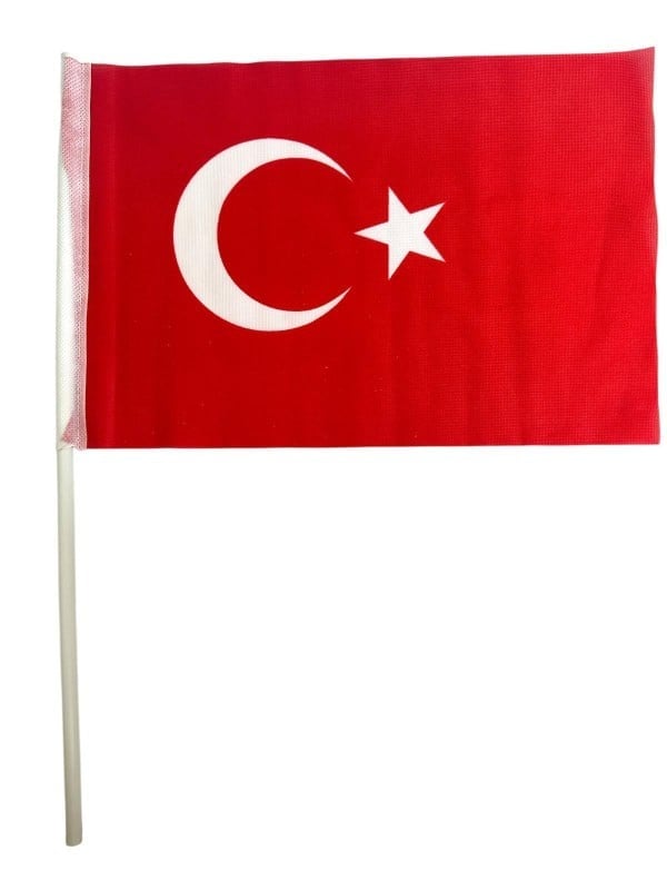VATAN SOPALI BAYRAK BEZ 20X30 BAYRAK 10'LU