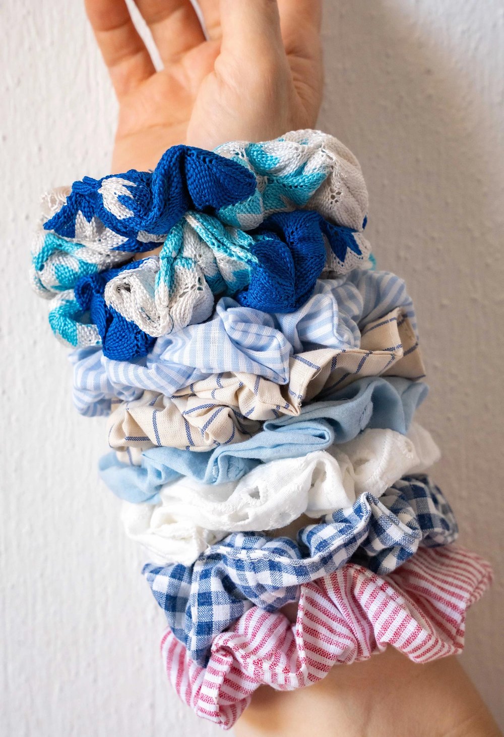 2Lİ LASTİK TOKA (SCRUNCHIE) SETİ - PAMUK & KETEN LASTİK TOKA SETİ