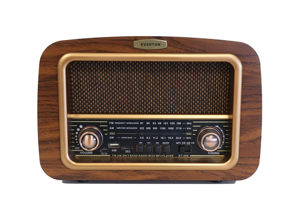 Everton Rt-888 Bluetooth Fm-Usb-Tf-Aux Şarjlı Nostaljik Radyo
