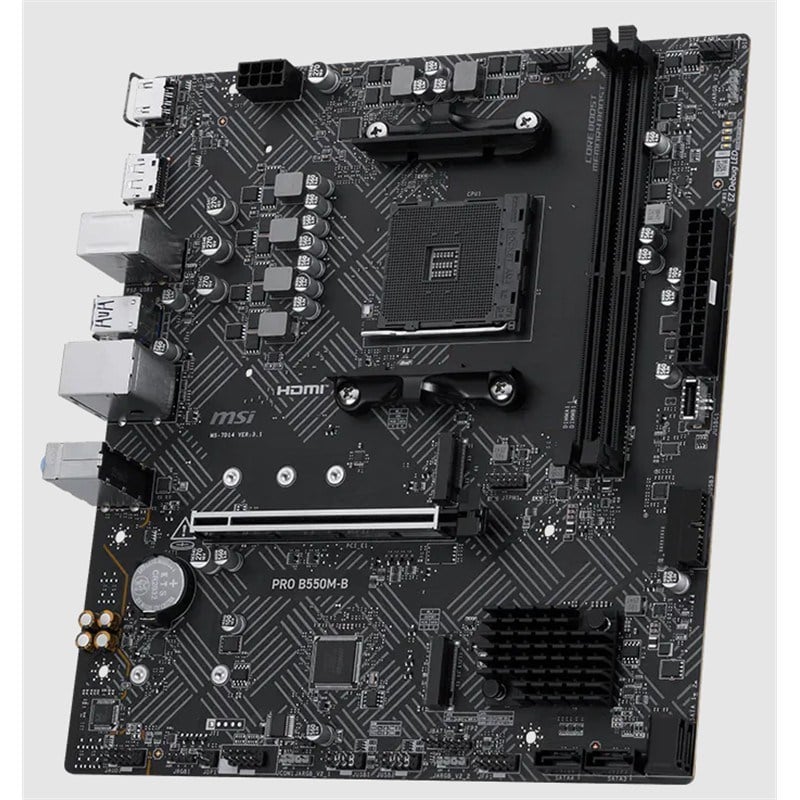MSI PRO B550M-B DDR4 4600MHZ 1XHDMI 2XM.2 MATX AM4 (AMD AM4 5000/5000G/4000G/3000/3000G SERİLERİ İLE UYUMLU)