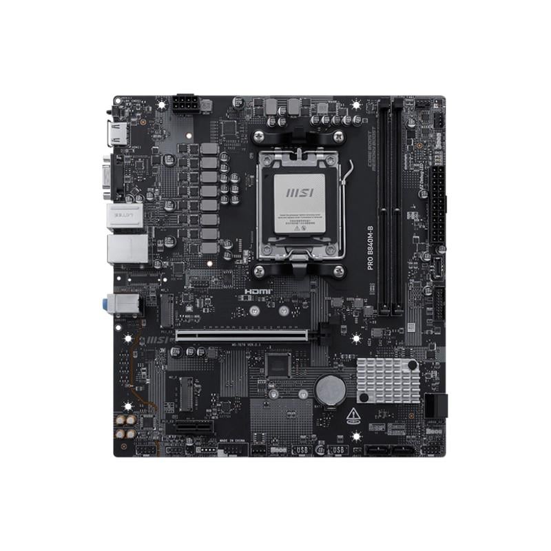 MSI PRO B840M-B DDR5 8000MT/S 1XHDMI 2XM.2 USB-C MATX AM5 (AMD AM5 9000/8000/7000 SERİLERİ İLE UYUMLU)
