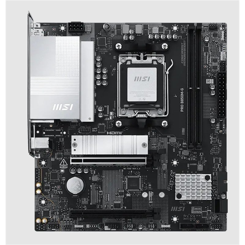 MSI PRO B850M-G DDR5 8200MT/S 1XHDMI 1XDP 2XM.2 USB MATX AM5 (AMD AM5 9000/8000/7000 SERİ İLE UYUMLU)