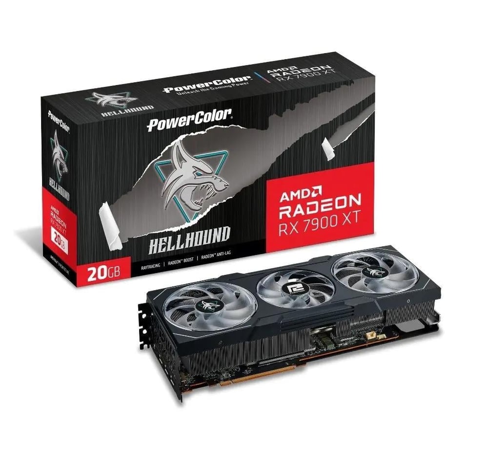 Powercolor Hellhound RX7900XT 20G-L-OC 20GB GDDR6 320Bit DX12 Gaming (Oyuncu) Ekran Kartı