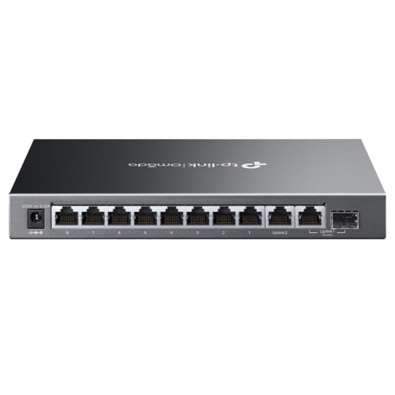 TP-LINK OMADA ES210GMP 10 PORT GIGABIT + 8-PORT POE+ YÖNETİLEBİLİR 123W POE METAL KASA SWITCH