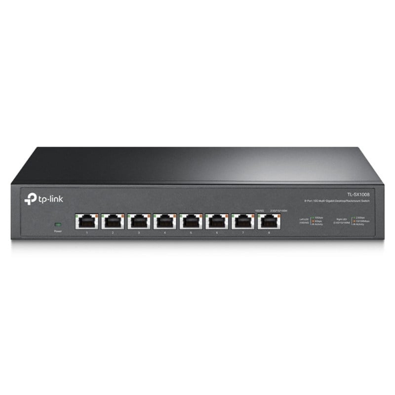 TP-LINK TL-SX1008 8 PORT 10G MULTI GIGABIT RJ45 METAL KASA RACKMOUNT SWITCH