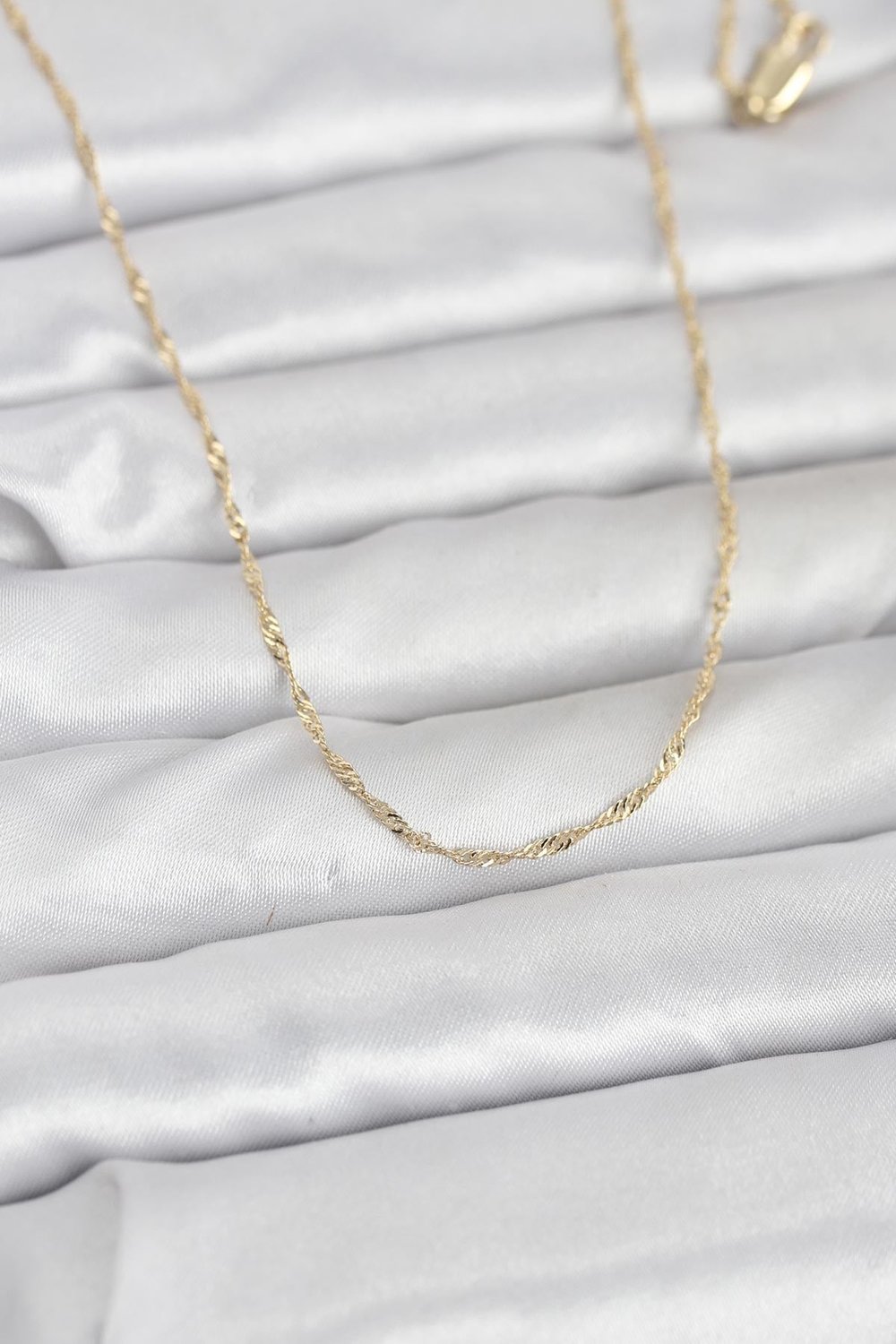 CM 14K Gold Renk Burgu Model 60 cm Kadın Kolye