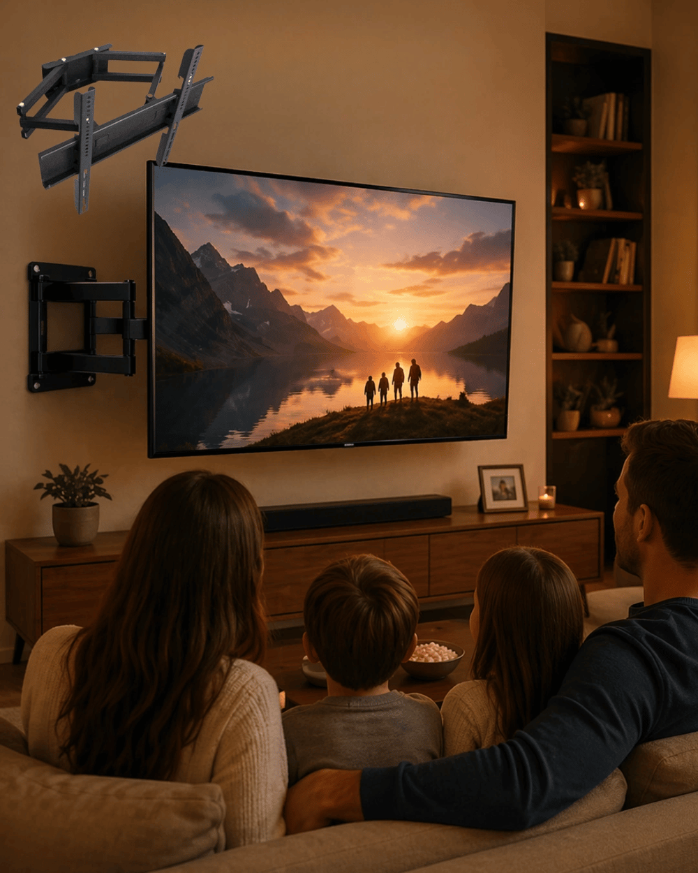 32 55 İnç Ayarlanabilir TV Askı Aparatı Güçlü  Duvar Tipi Askı