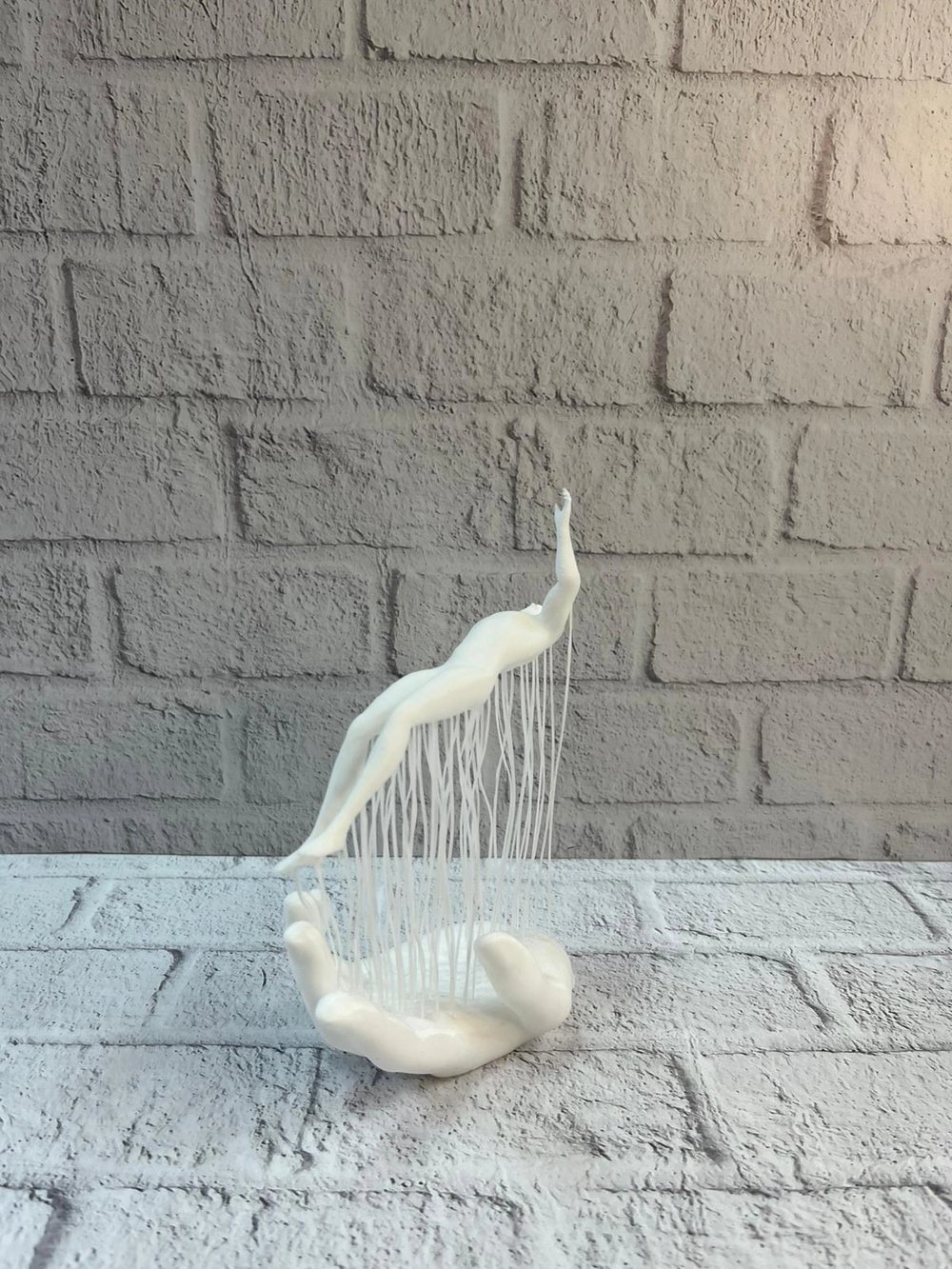 3D El İnsan Figürü Beyaz İskandinav Tarzı Dekoratif Obje