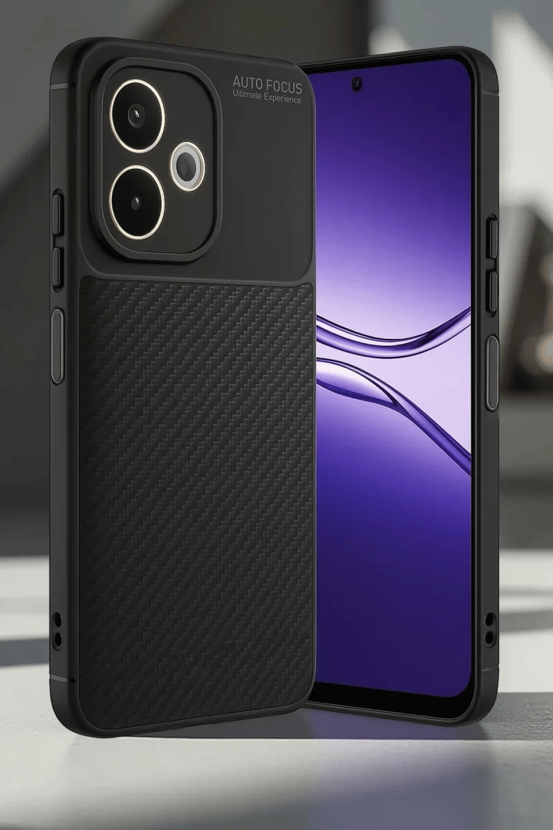 A5 Pro 4G Kılıf Auto Focus Karbon Kapak - Siyah