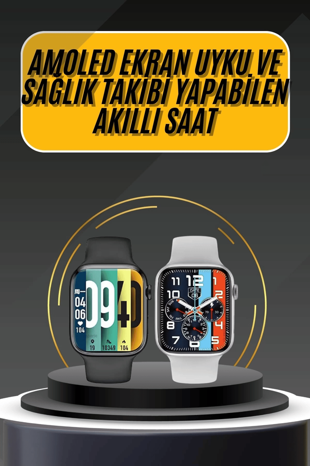 Akıllı Saat Yeni Nesil Android ve İOS Uyumlu Titreşim Modlu Alarm Kronometre