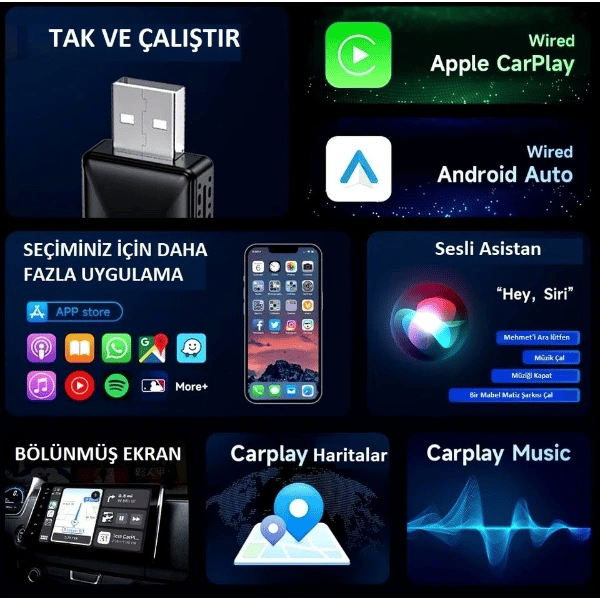 Android Car Play Adaptör