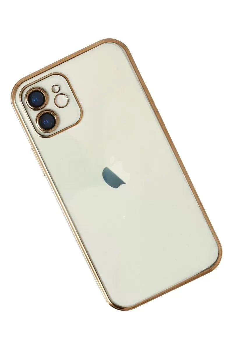 Apple iPhone 11 Kılıf Lensli Silikon - Gold