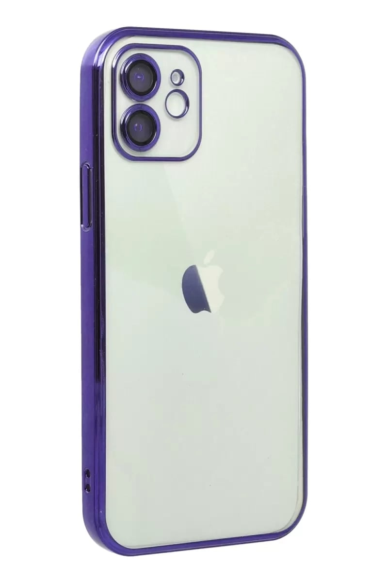 Apple iPhone 11 Kılıf Lensli Silikon - Mor