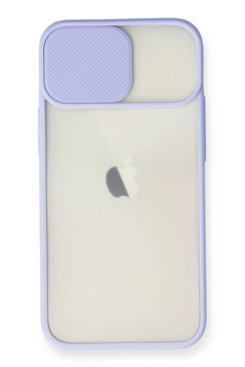 Apple iPhone 11 Kılıf Palm Buzlu Kamera Sürgülü Silikon - Lila