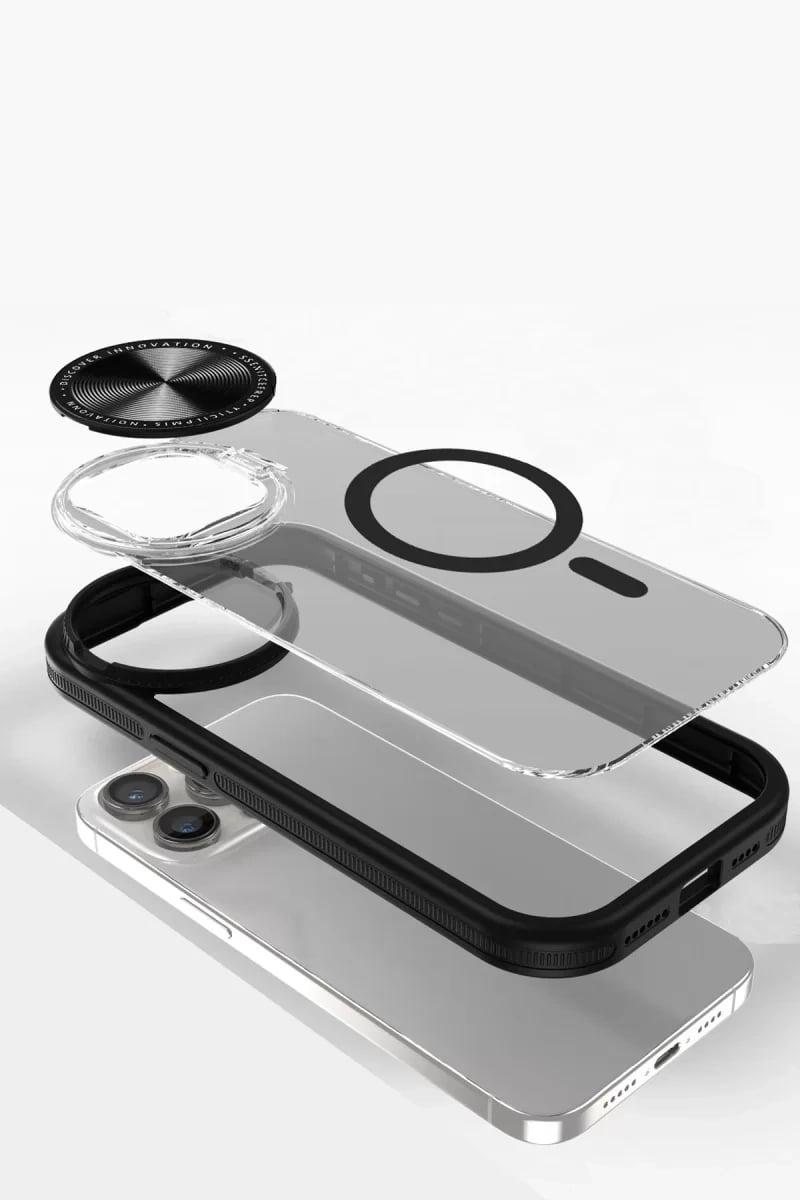 Apple iPhone 11 Kılıf Teleskop Lens Magsafe Silikon Kapak - Siyah