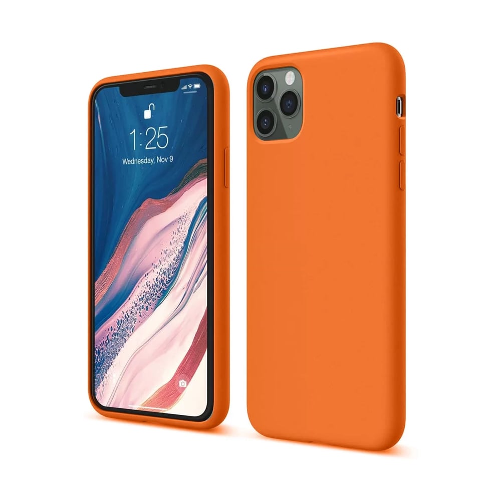 Apple iPhone 11 Pro Kılıf First Silikon - Turuncu