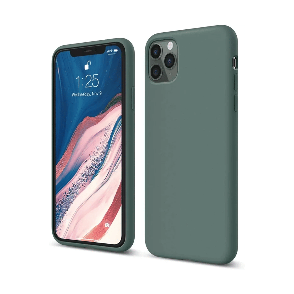Apple iPhone 11 Pro Kılıf First Silikon - Koyu Yeşil