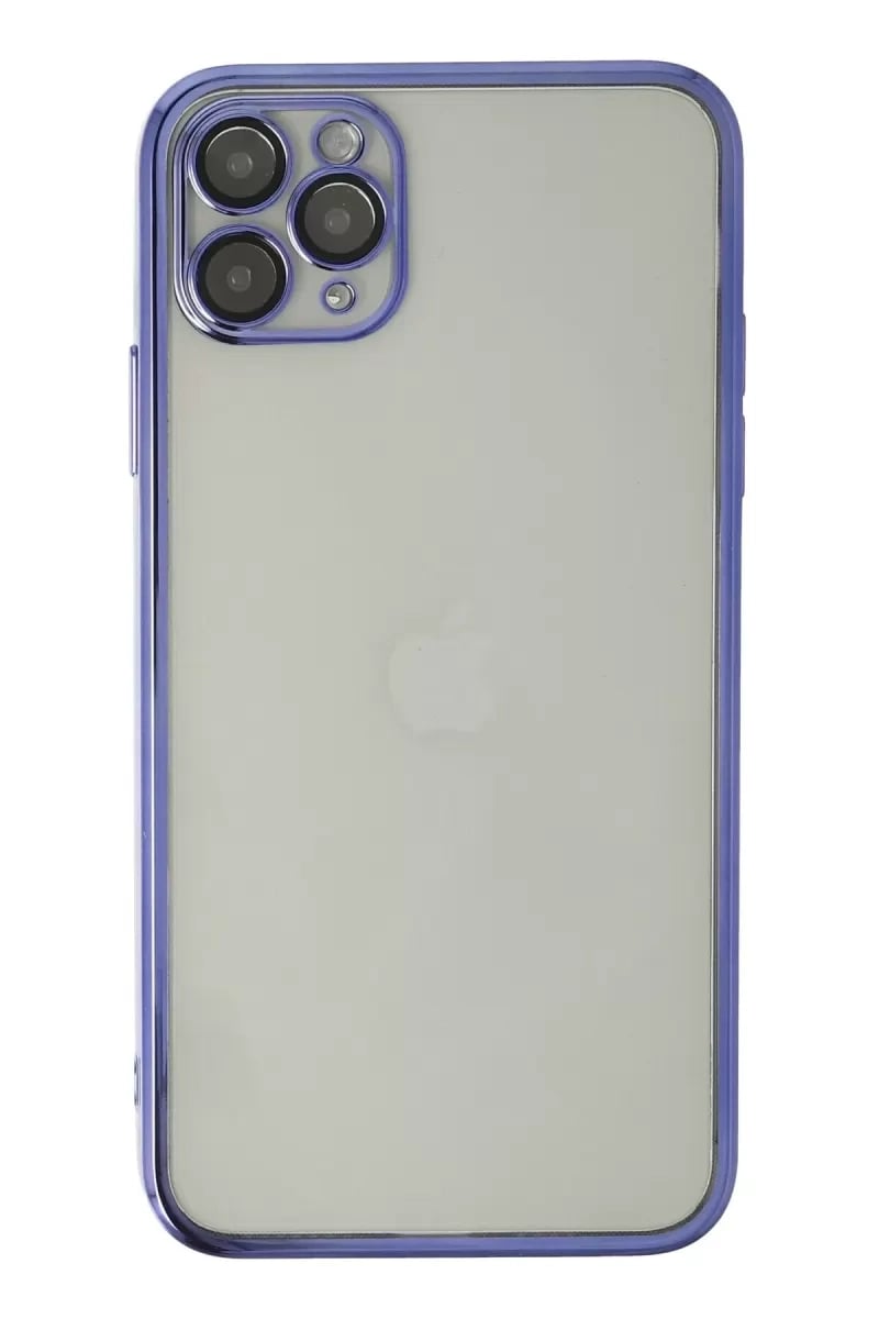 Apple iPhone 11 Pro Kılıf Lensli Silikon - Mor