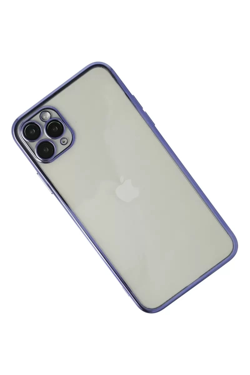 Apple iPhone 11 Pro Kılıf Lensli Silikon - Mor