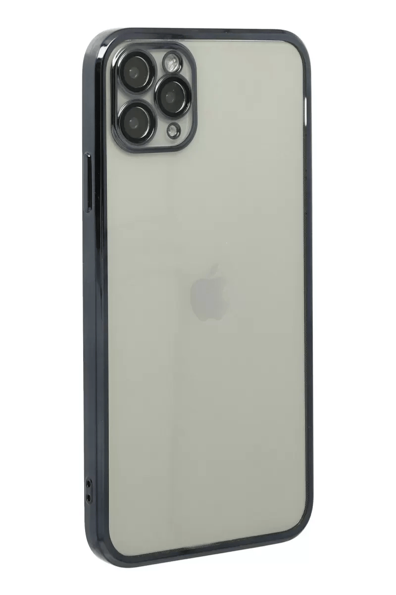 Apple iPhone 11 Pro Kılıf Lensli Silikon - Siyah