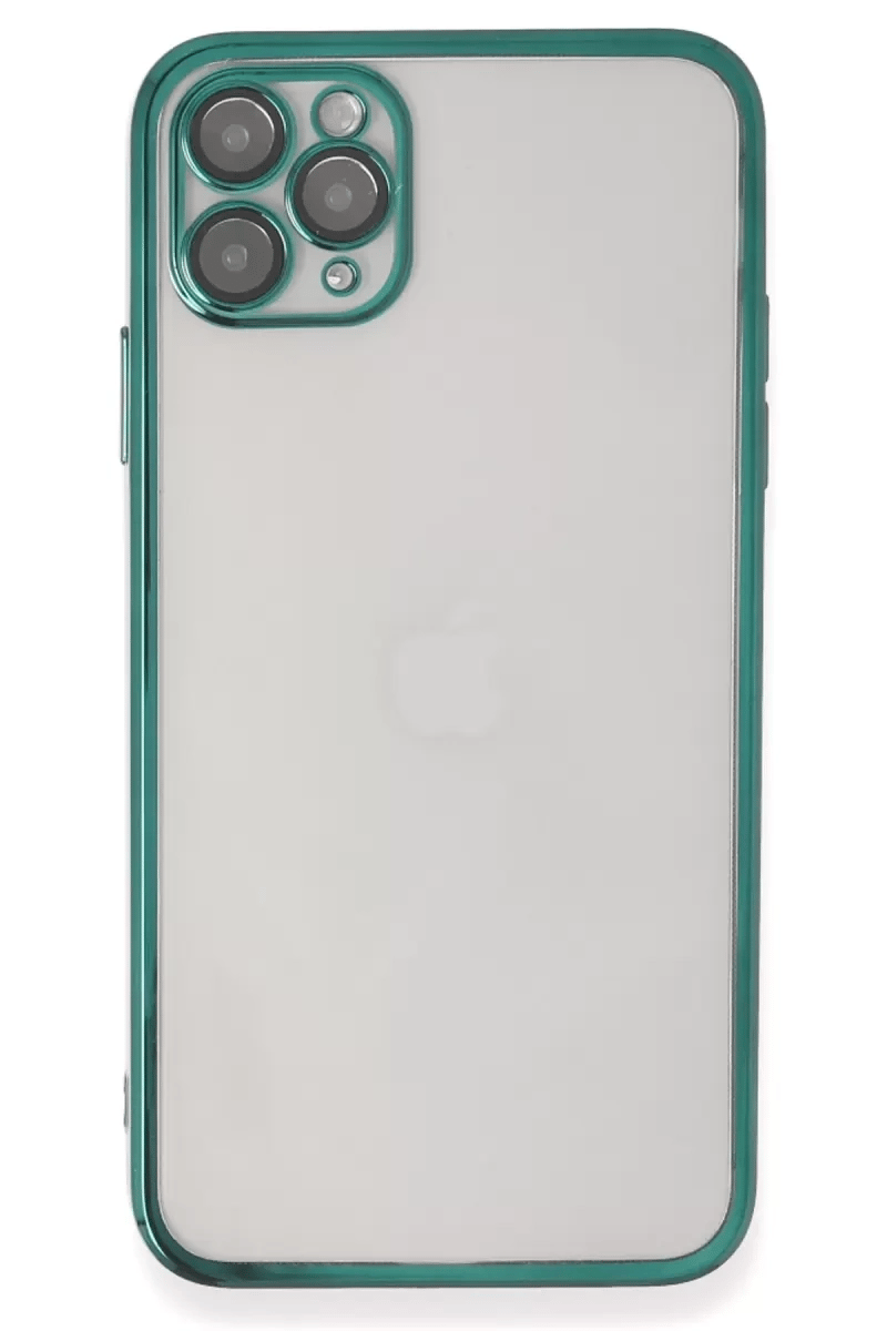 Apple iPhone 11 Pro Kılıf Lensli Silikon - Yeşil