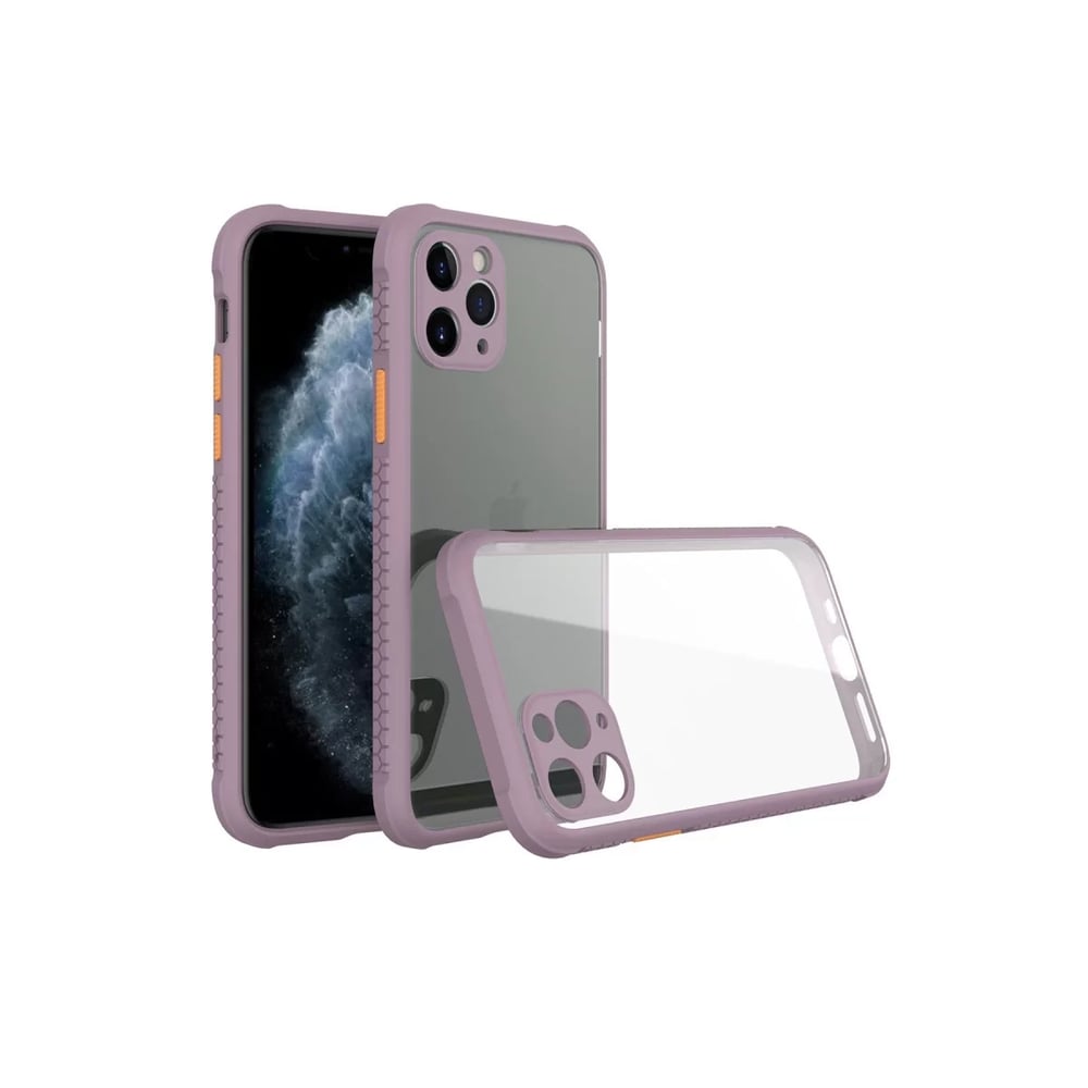 Apple iPhone 11 Pro Kılıf Miami Şeffaf Silikon - Açık Mor