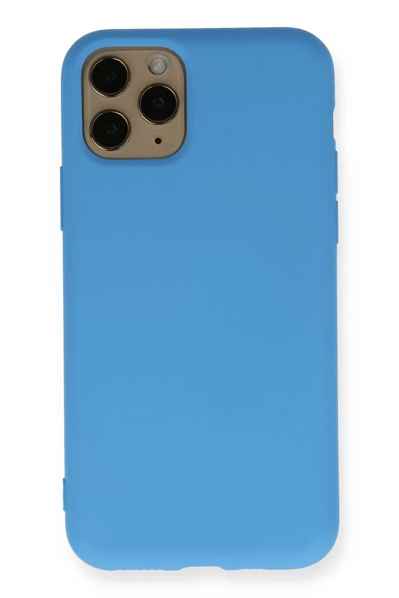 Apple iPhone 11 Pro Kılıf Nano içi Kadife Silikon - Mavi