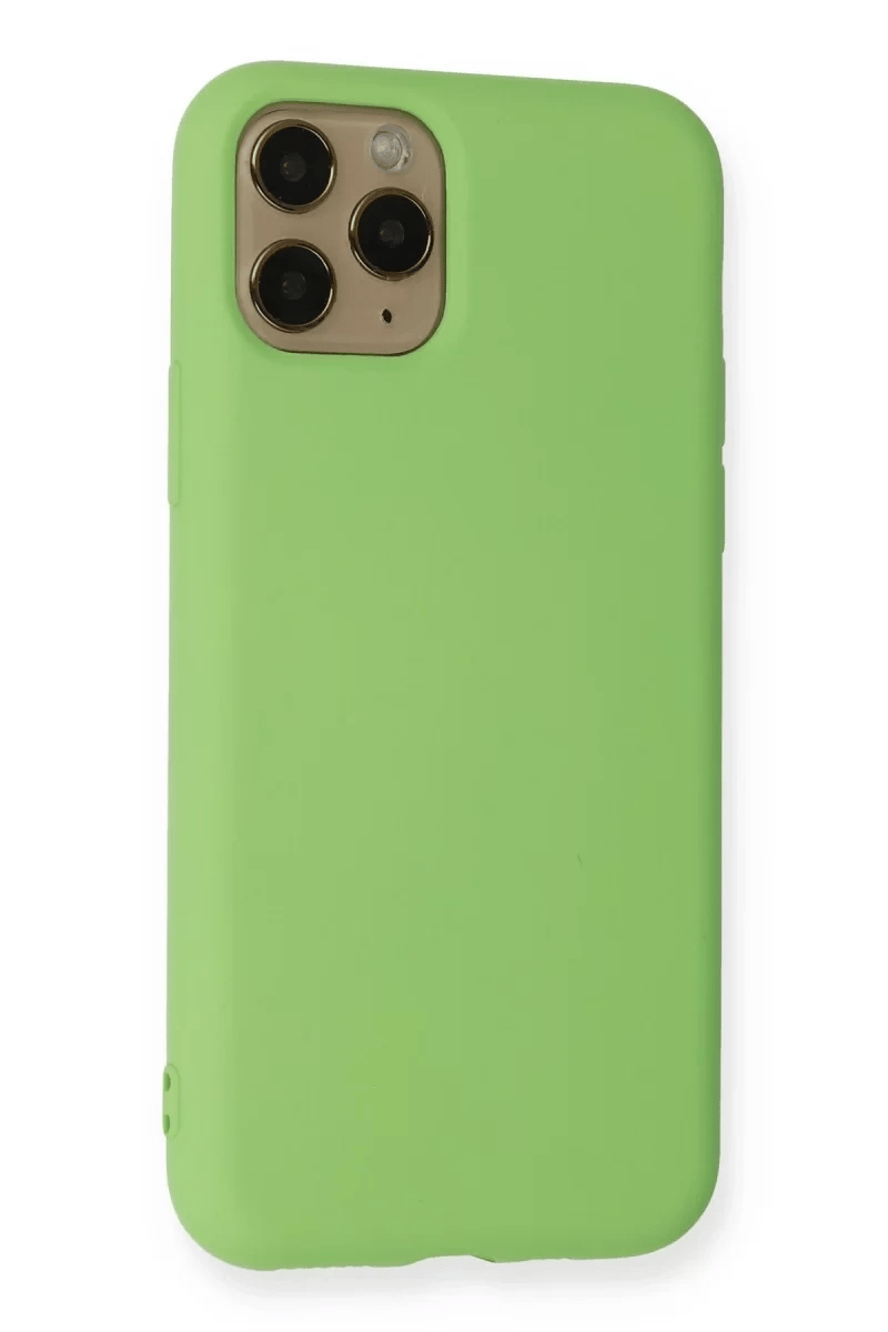 Apple iPhone 11 Pro Kılıf Nano içi Kadife Silikon - Yeşil