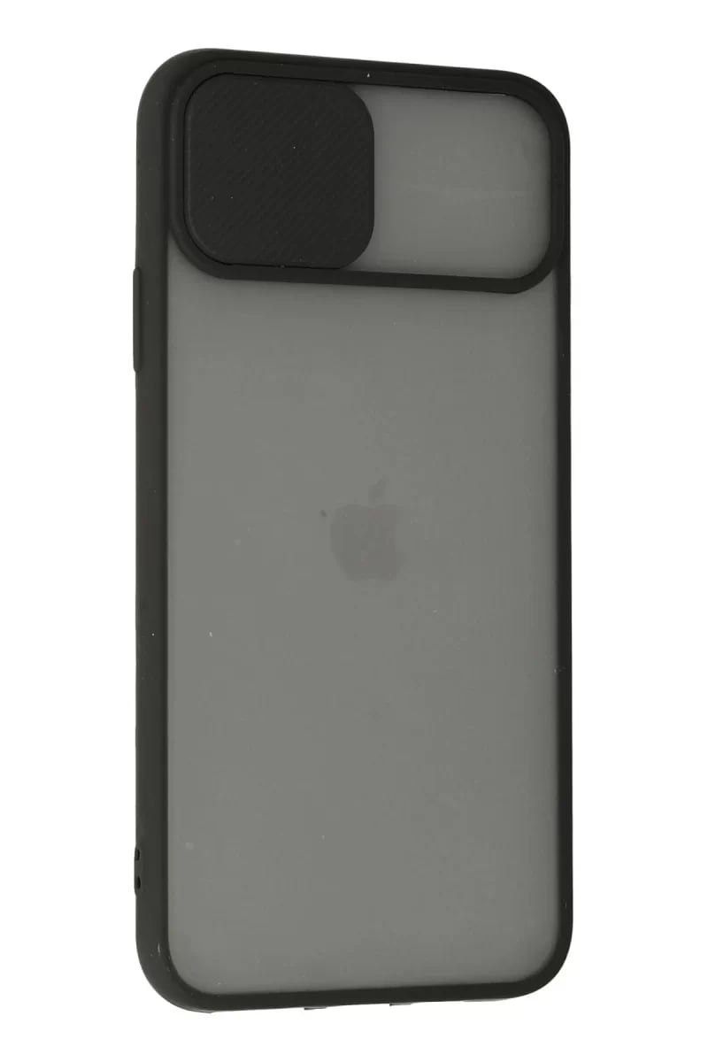 Apple iPhone 11 Pro Kılıf Palm Buzlu Kamera Sürgülü Silikon - Siyah