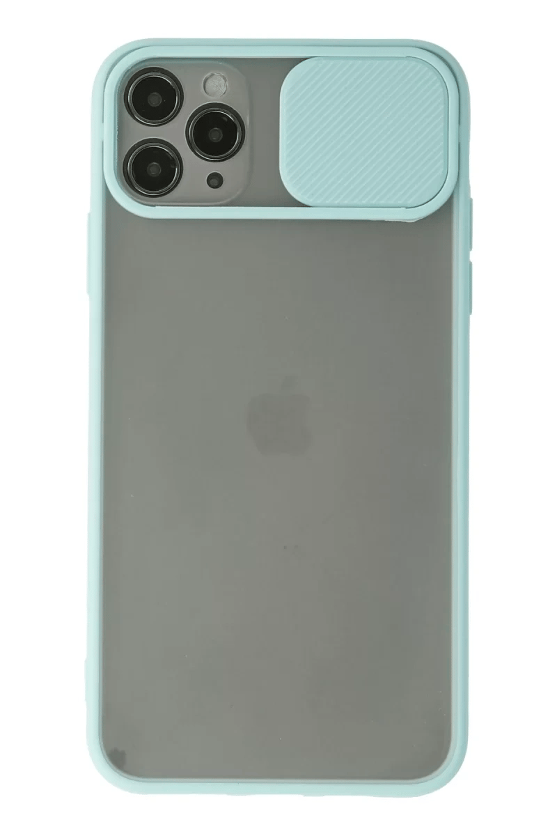 Apple iPhone 11 Pro Kılıf Palm Buzlu Kamera Sürgülü Silikon - Turkuaz