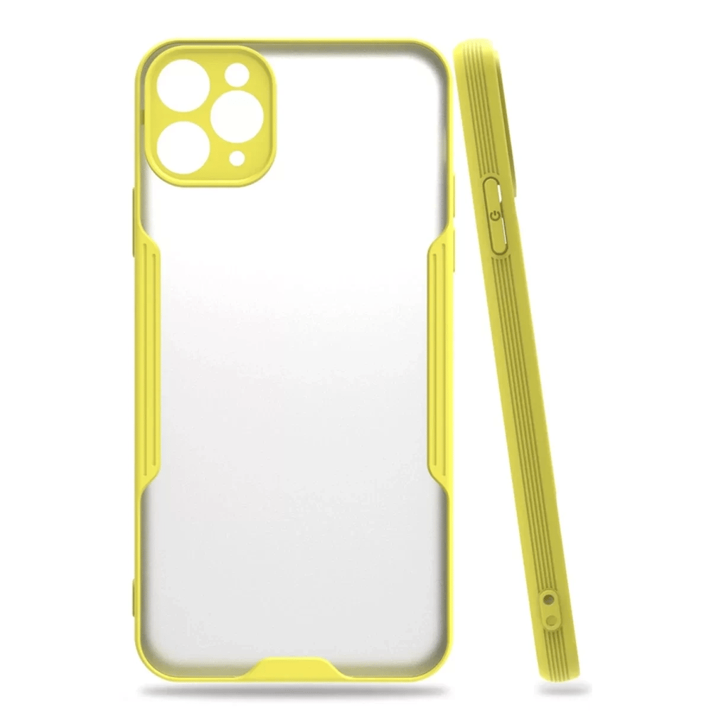 Apple iPhone 11 Pro Kılıf Platin Silikon - Sarı