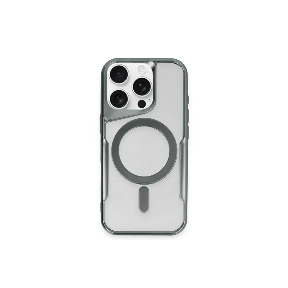 Apple iPhone 11 Pro Max Kılıf Boyi Magsafe Silikon Kapak - Yeşil
