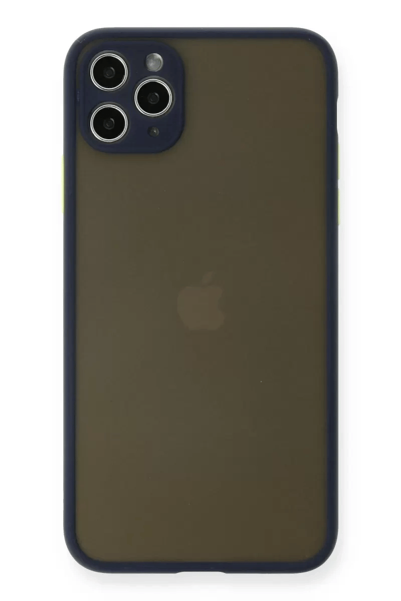 Apple iPhone 11 Pro Max Kılıf Montreal Silikon Kapak - Lacivert
