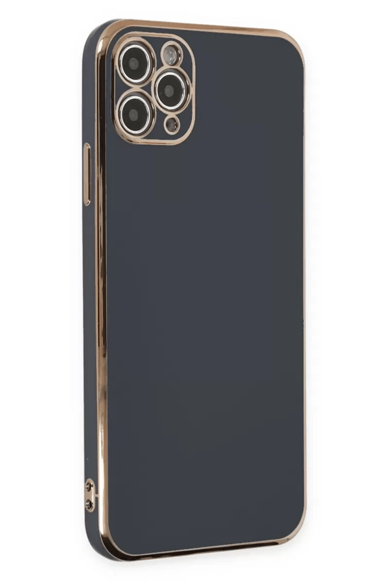 Apple iPhone 11 Pro Max Kılıf Volet Silikon - Siyah