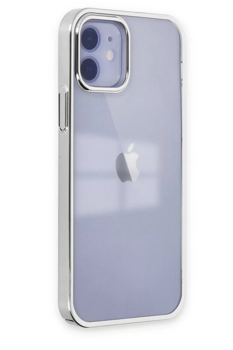 Apple iPhone 12 Kılıf Element Silikon - Gümüş