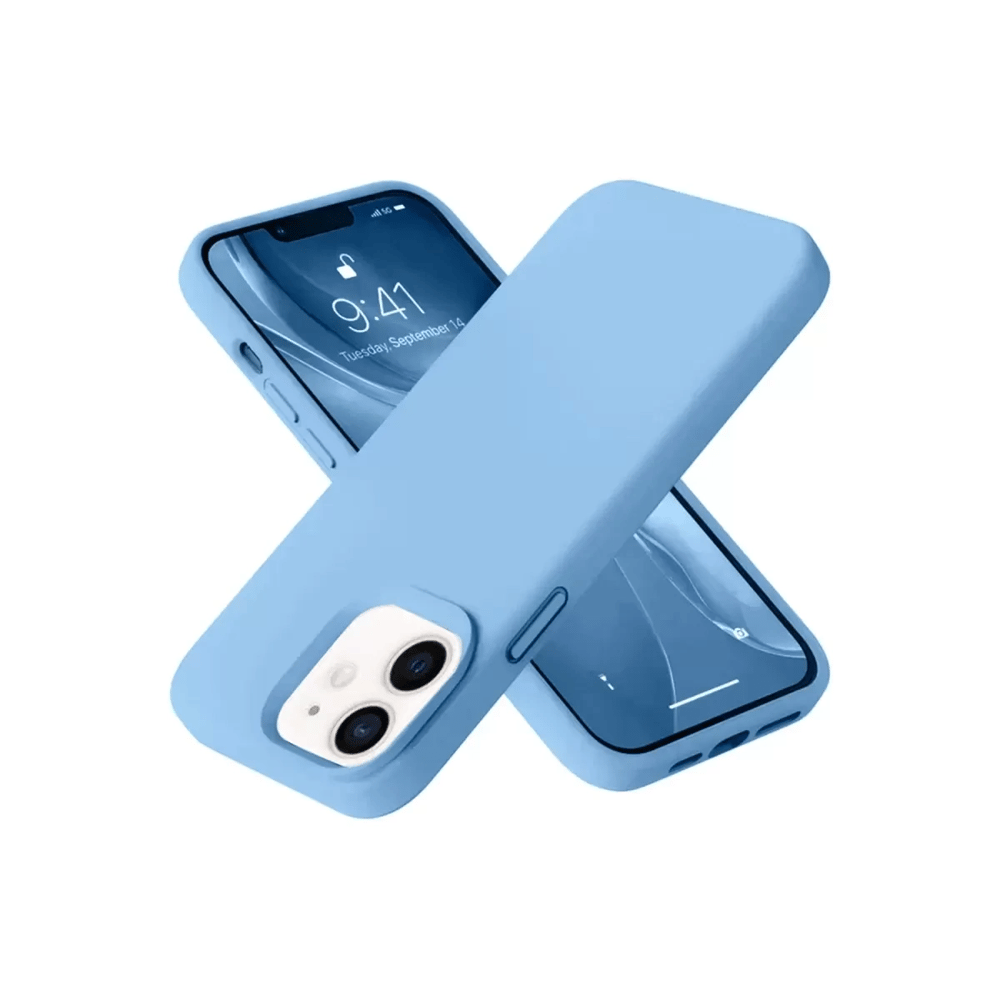 Apple iPhone 12 Kılıf Nano içi Kadife Silikon - Mavi