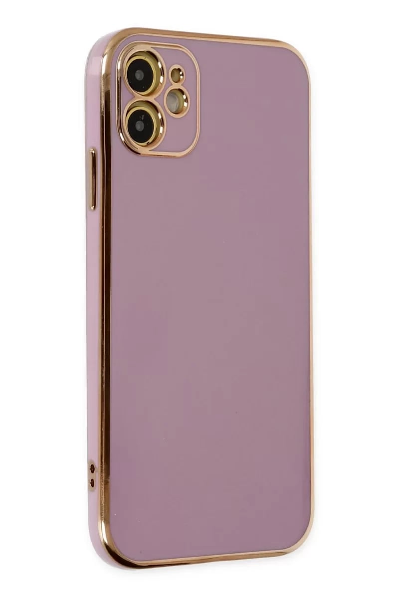 Apple iPhone 12 Kılıf Volet Silikon - Mor