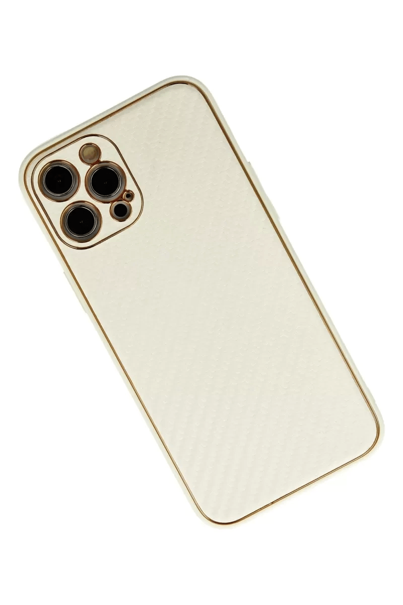 Apple iPhone 12 Pro Kılıf Coco Karbon Silikon - Beyaz