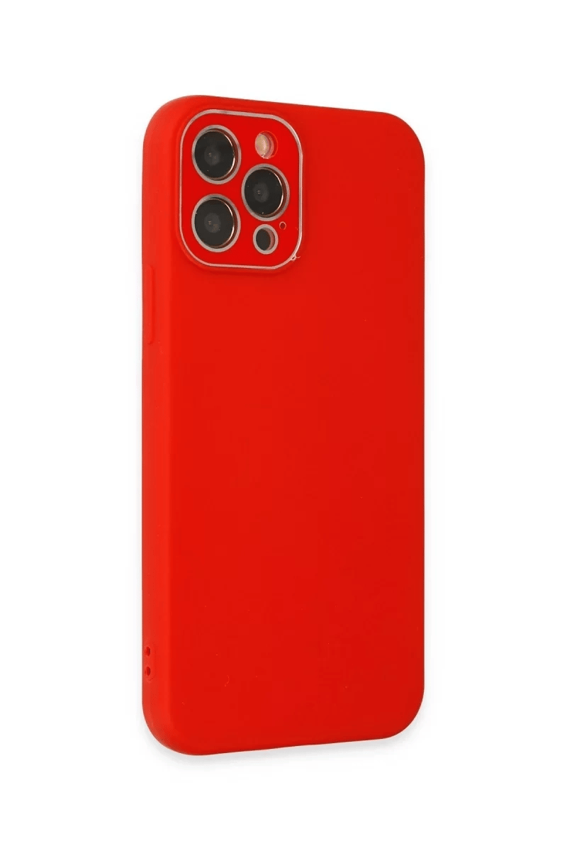 Apple iPhone 12 Pro Kılıf Lansman Glass Kapak - Kırmızı