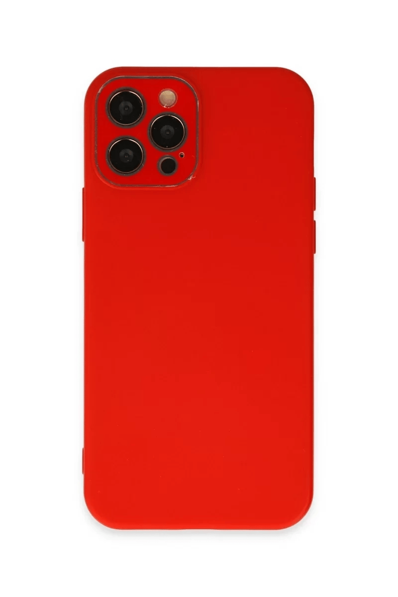 Apple iPhone 12 Pro Kılıf Lansman Glass Kapak - Kırmızı