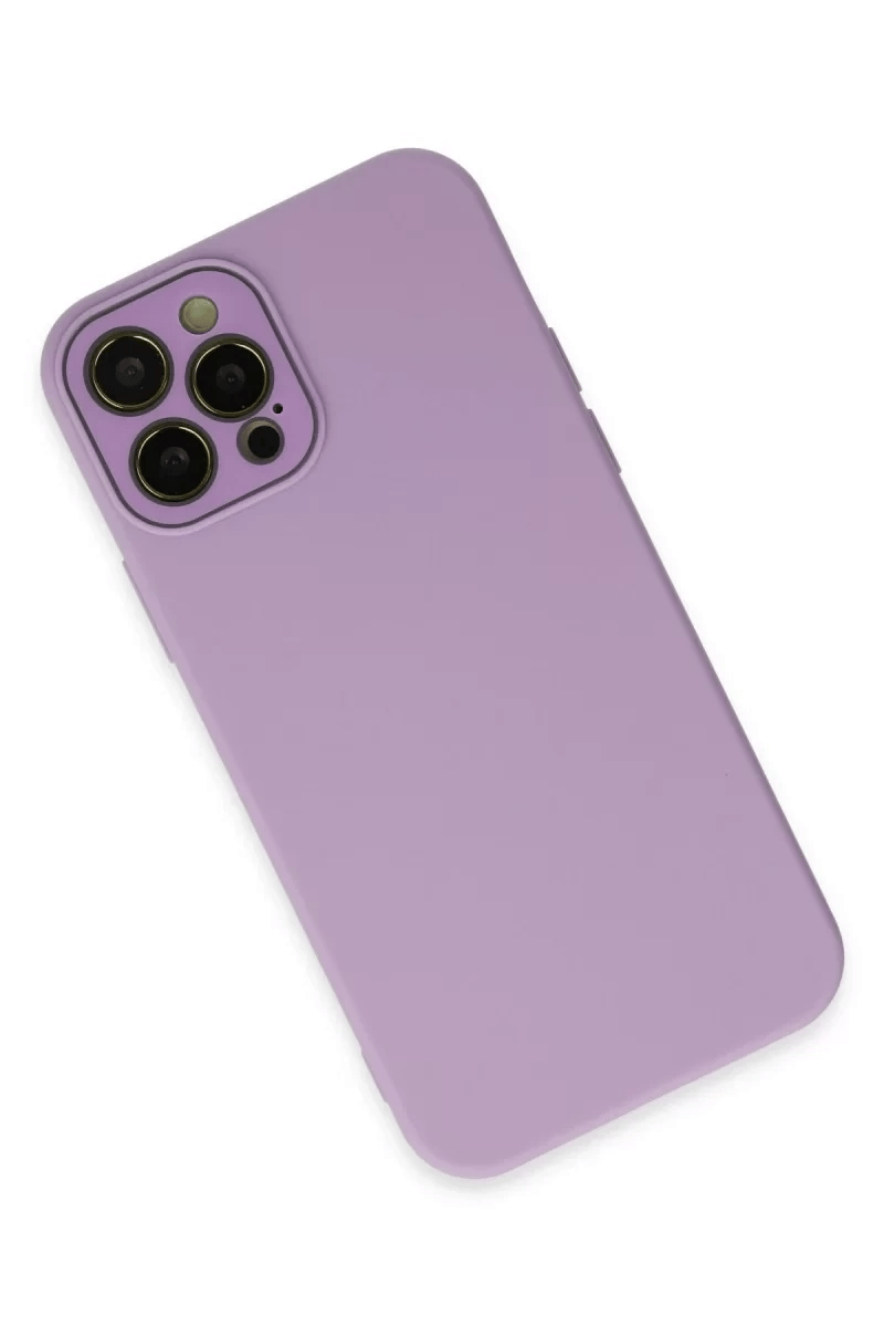 Apple iPhone 12 Pro Kılıf Lansman Glass Kapak - Lila