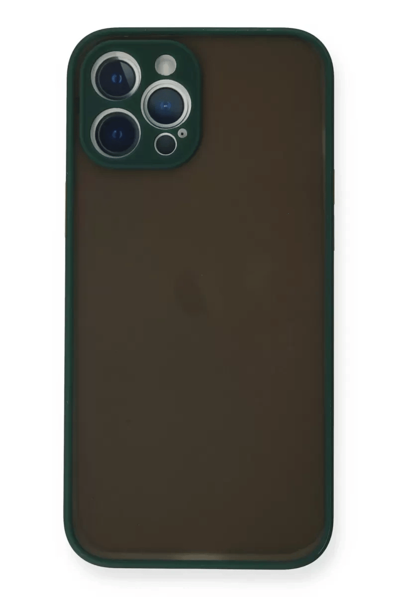 Apple iPhone 12 Pro Kılıf Montreal Silikon Kapak - Yeşil