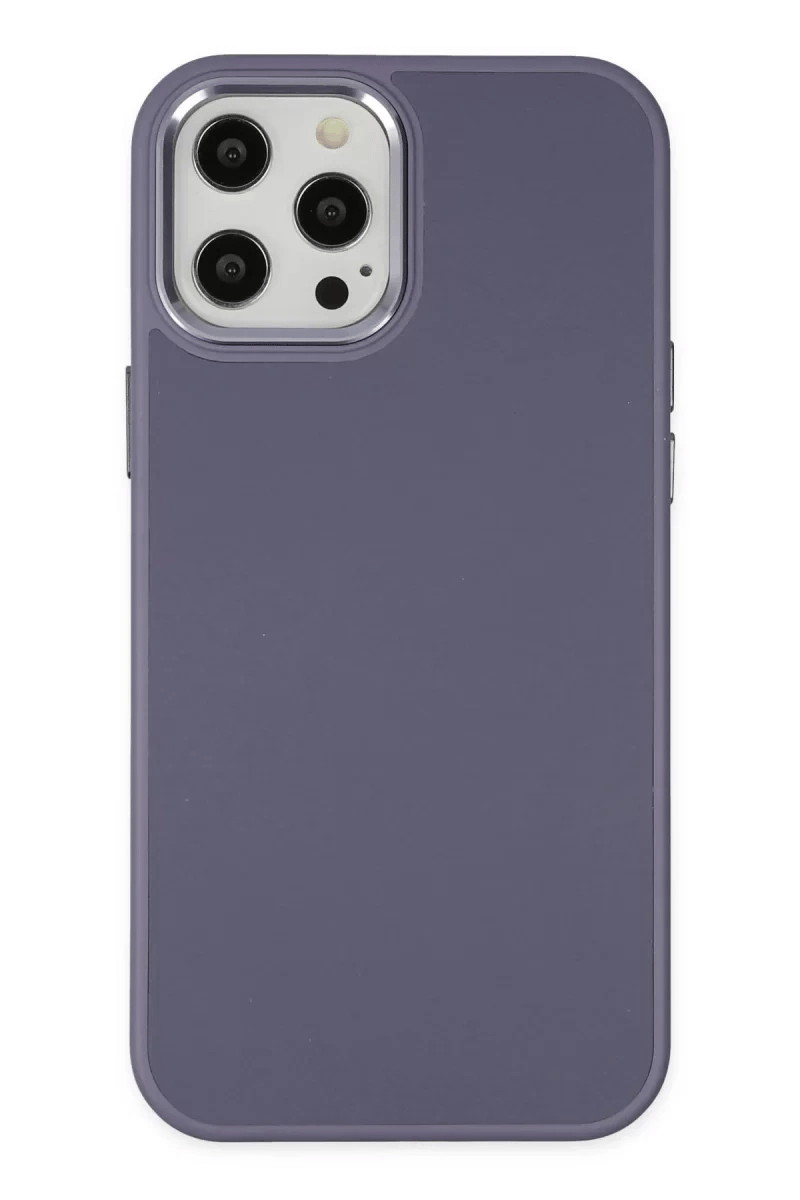 Apple iPhone 12 Pro Max Kılıf Asya Deri Silikon - Mor