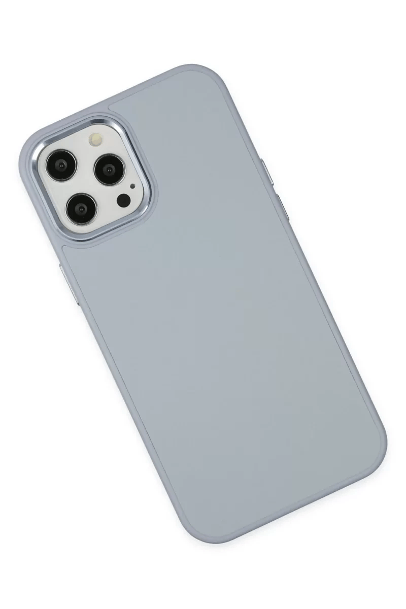 Apple iPhone 12 Pro Max Kılıf Asya Deri Silikon - Sierra Blue
